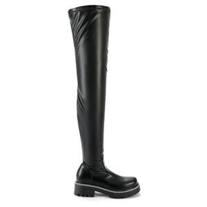 Azalea Wang New Rules Over the Knee Boot Diamante Trim Black Size US7